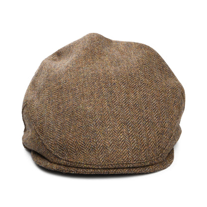 Christys Hats Balmoral Country Tweed Herringbone Flat Cap - Stone