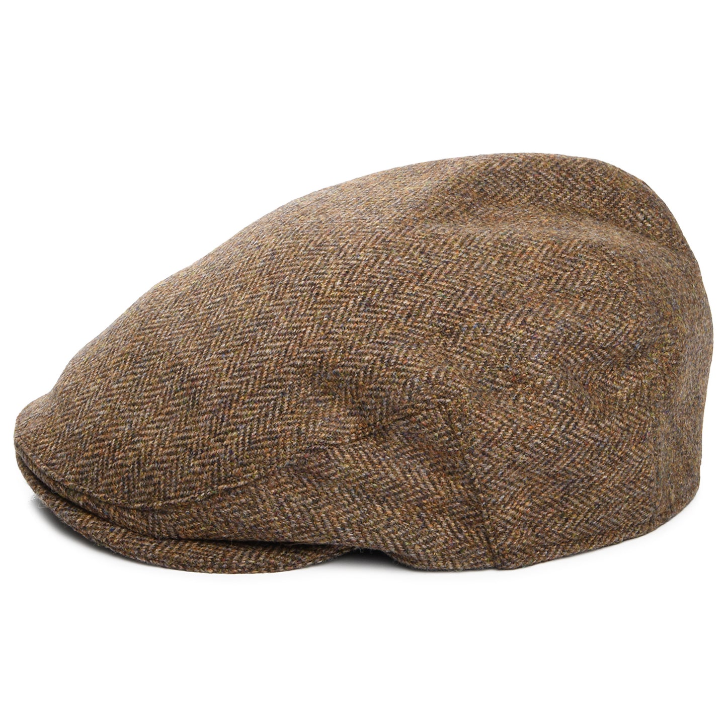 Christys Hats Balmoral Country Tweed Herringbone Flat Cap - Stone