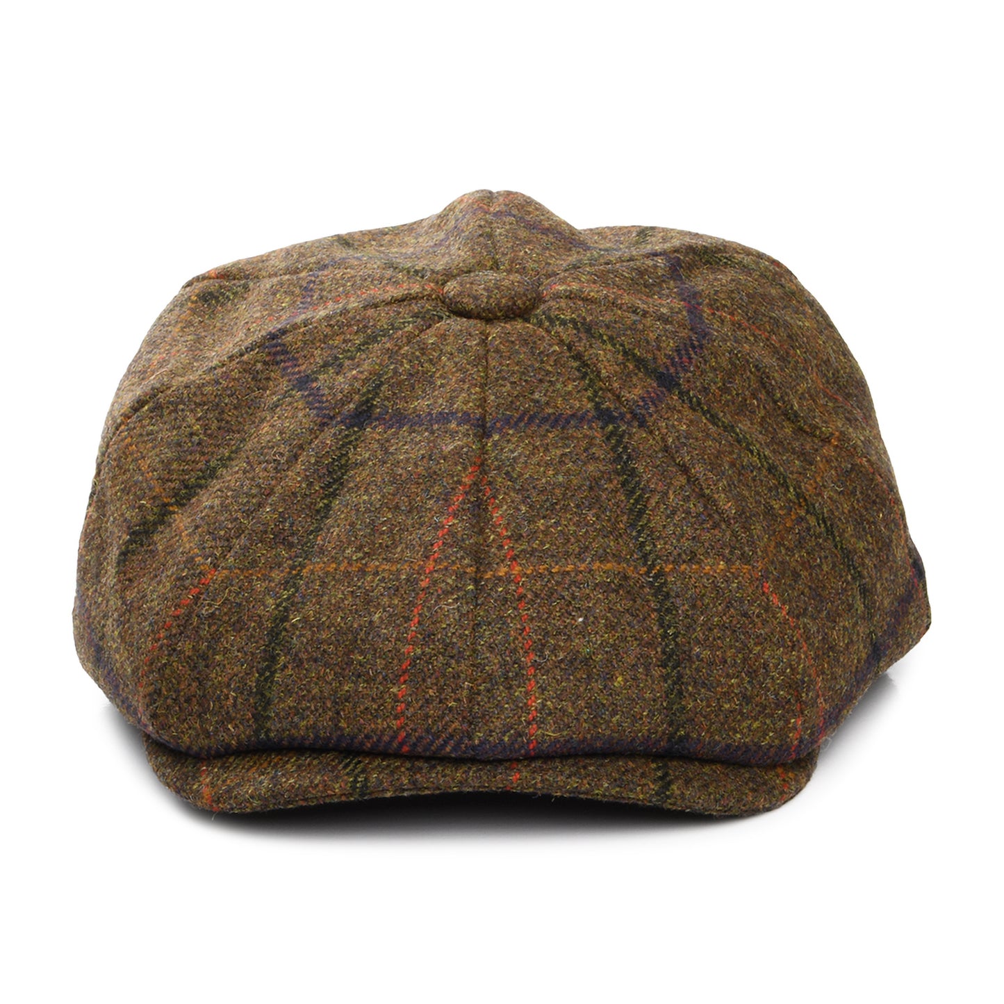 Christys Hats Country Tweed Windowpane Newsboy Cap - Brown