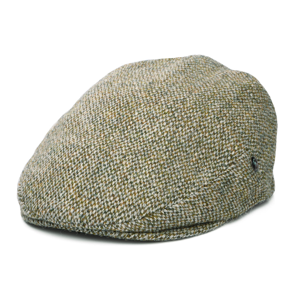 City Sport HARRIS TWEED Birdseye Flat Cap - Sage