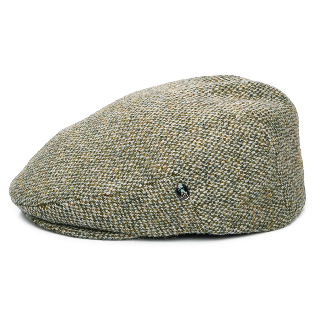 City Sport HARRIS TWEED Birdseye Flat Cap - Sage