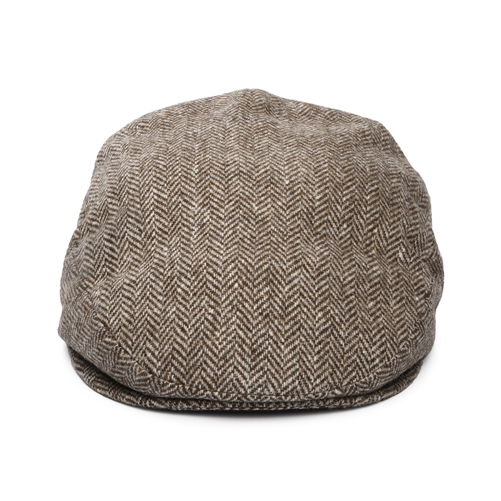 City Sport Water Resistant Organic Merino Wool Flat Cap - Brown