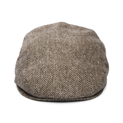 City Sport Water Resistant Organic Merino Wool Flat Cap - Brown