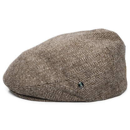 City Sport Water Resistant Organic Merino Wool Flat Cap - Brown