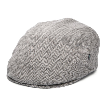 City Sport Water Resistant Organic Merino Wool Flat Cap - Light Grey