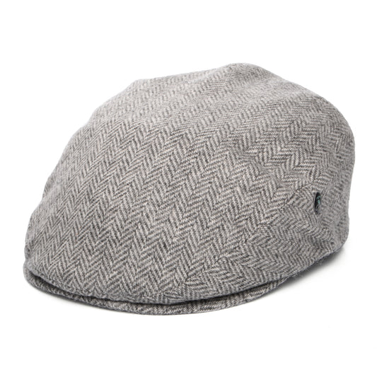 City Sport Water Resistant Organic Merino Wool Flat Cap - Light Grey