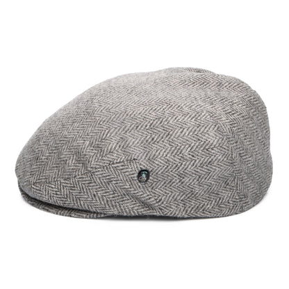 City Sport Water Resistant Organic Merino Wool Flat Cap - Light Grey