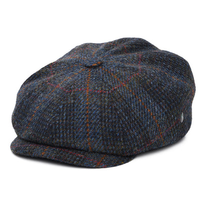 City Sport HARRIS TWEED Le Curieux Newsboy Cap - Navy-Rust