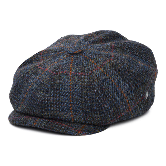 City Sport HARRIS TWEED Le Curieux Newsboy Cap - Navy-Rust