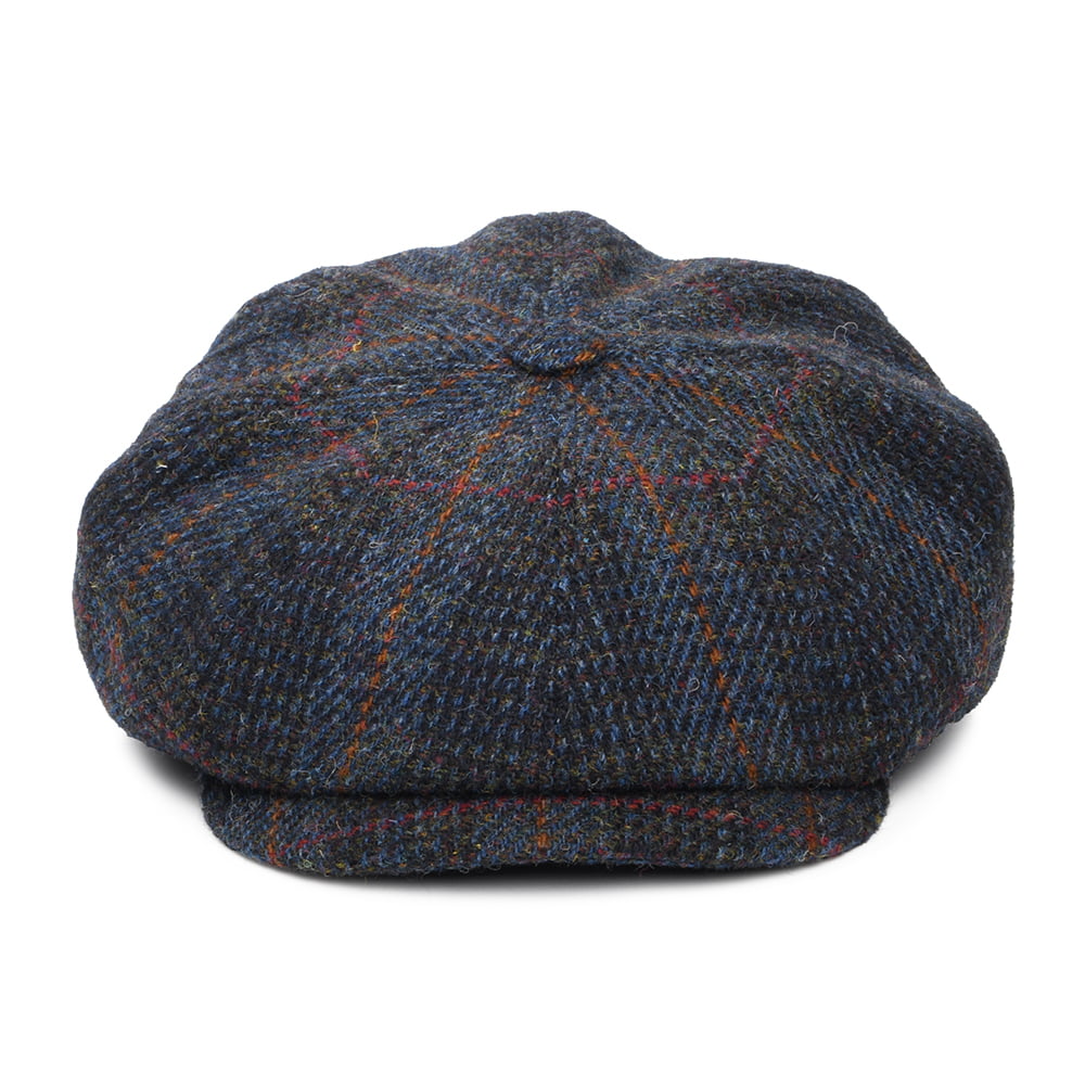 City Sport HARRIS TWEED Le Curieux Newsboy Cap - Navy-Rust
