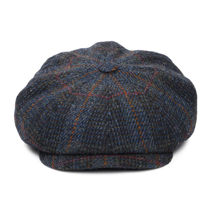 City Sport HARRIS TWEED Le Curieux Newsboy Cap - Navy-Rust