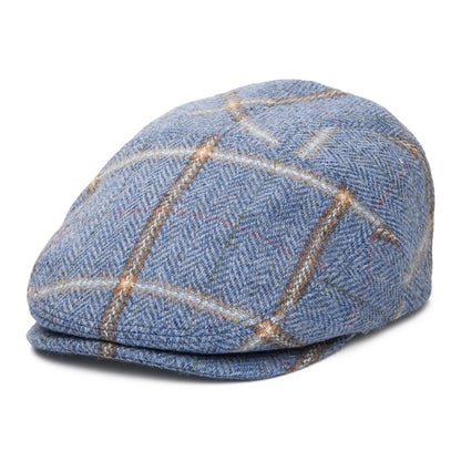 Bailey Hats Lou Plaid Wool Flat Cap - Blue-Multi