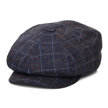 Bailey Hats Tru Check Newsboy Cap - Blue-Multi