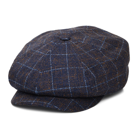 Bailey Hats Tru Check Newsboy Cap - Blue-Multi