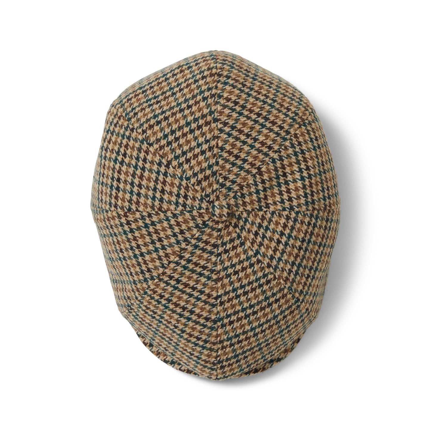 Brixton Hats Brood Houndstooth Newsboy Cap - Khaki-Ochre-Green