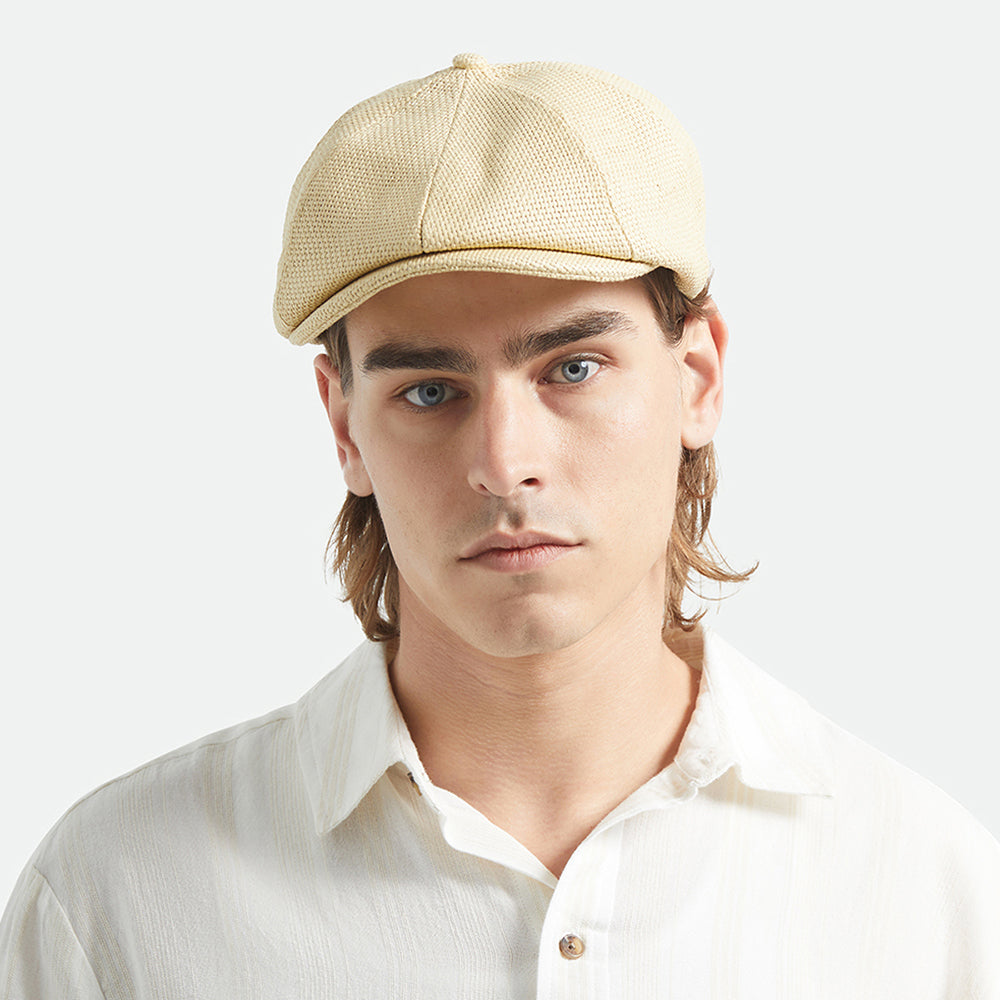 Brixton Hats Brood Lightweight Toyo Straw Newsboy Cap - Natural