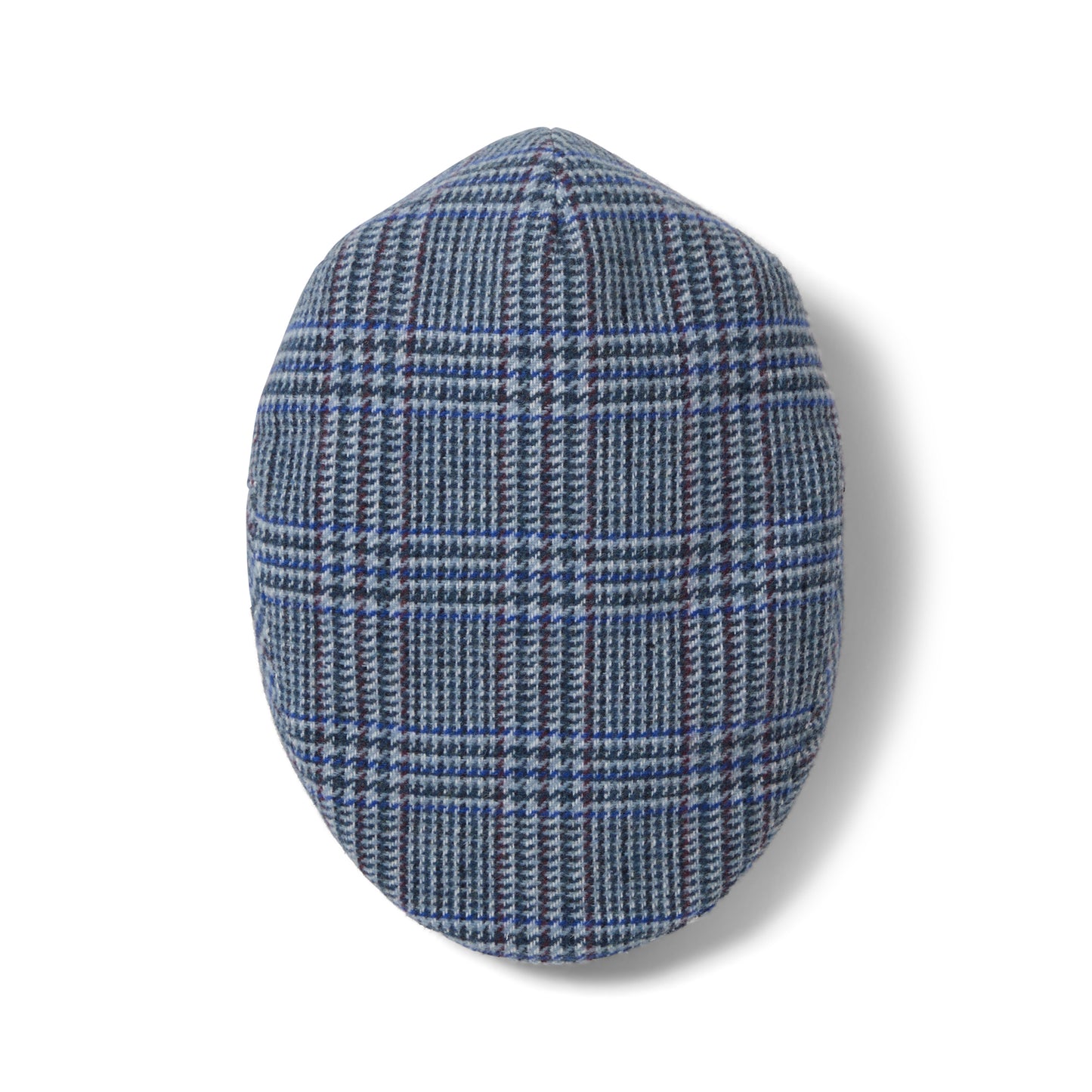 Brixton Hats Hooligan Prince Of Wales Check Lightweight Flat Cap - Ice Blue-Royal Blue