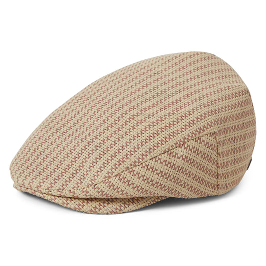 Brixton Hats Hooligan Lightweight Toyo Straw Flat Cap - Natural-Clay