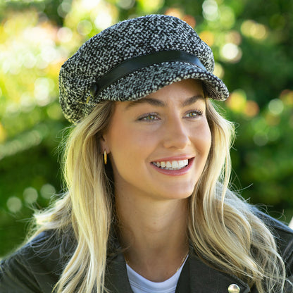 Scala Hats Donna Bouclé Baker Boy Cap - Grey