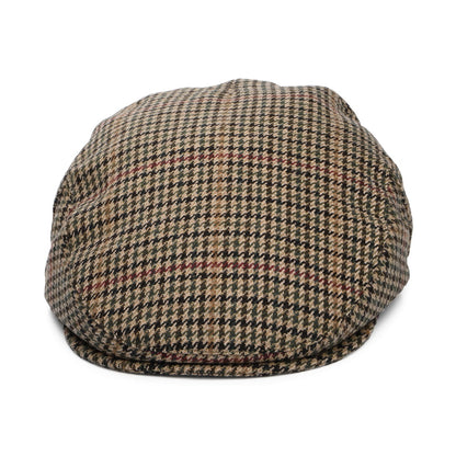 Failsworth Hats Norwich Houndstooth Wool Tweed Flat Cap - Sand-Multi