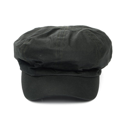 Failsworth Hats British Waxed Cotton Baker Boy Cap - Olive