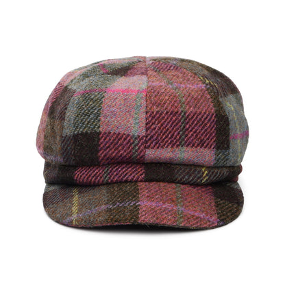 Failsworth Hats HARRIS TWEED Gabby Baker Boy Cap - Pink-Moss