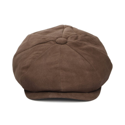 Denton Hats Gatsby Suede Newsboy Cap - Dark Brown