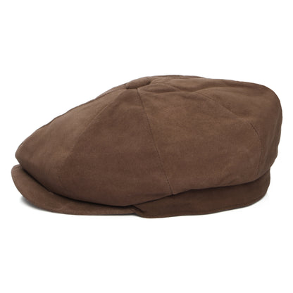 Denton Hats Gatsby Suede Newsboy Cap - Dark Brown