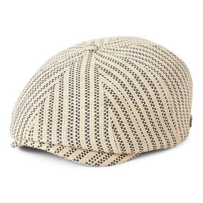 Brixton Hats Brood Lightweight Straw Newsboy Cap - Natural-Black
