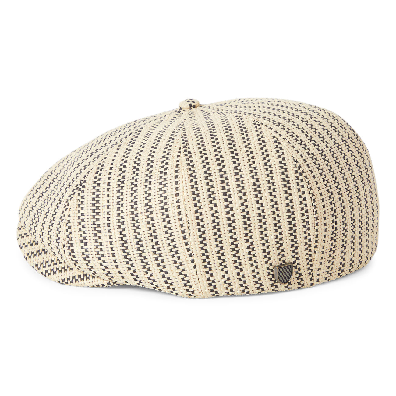Brixton Hats Brood Lightweight Straw Newsboy Cap - Natural-Black