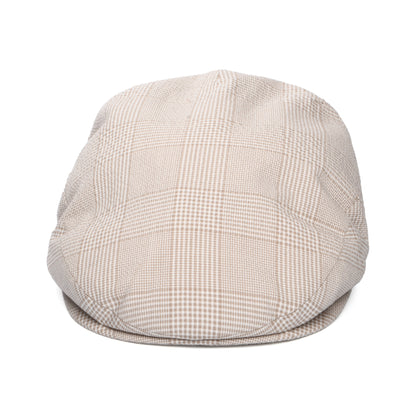 City Sport Check Lightweight Flat Cap - Tan