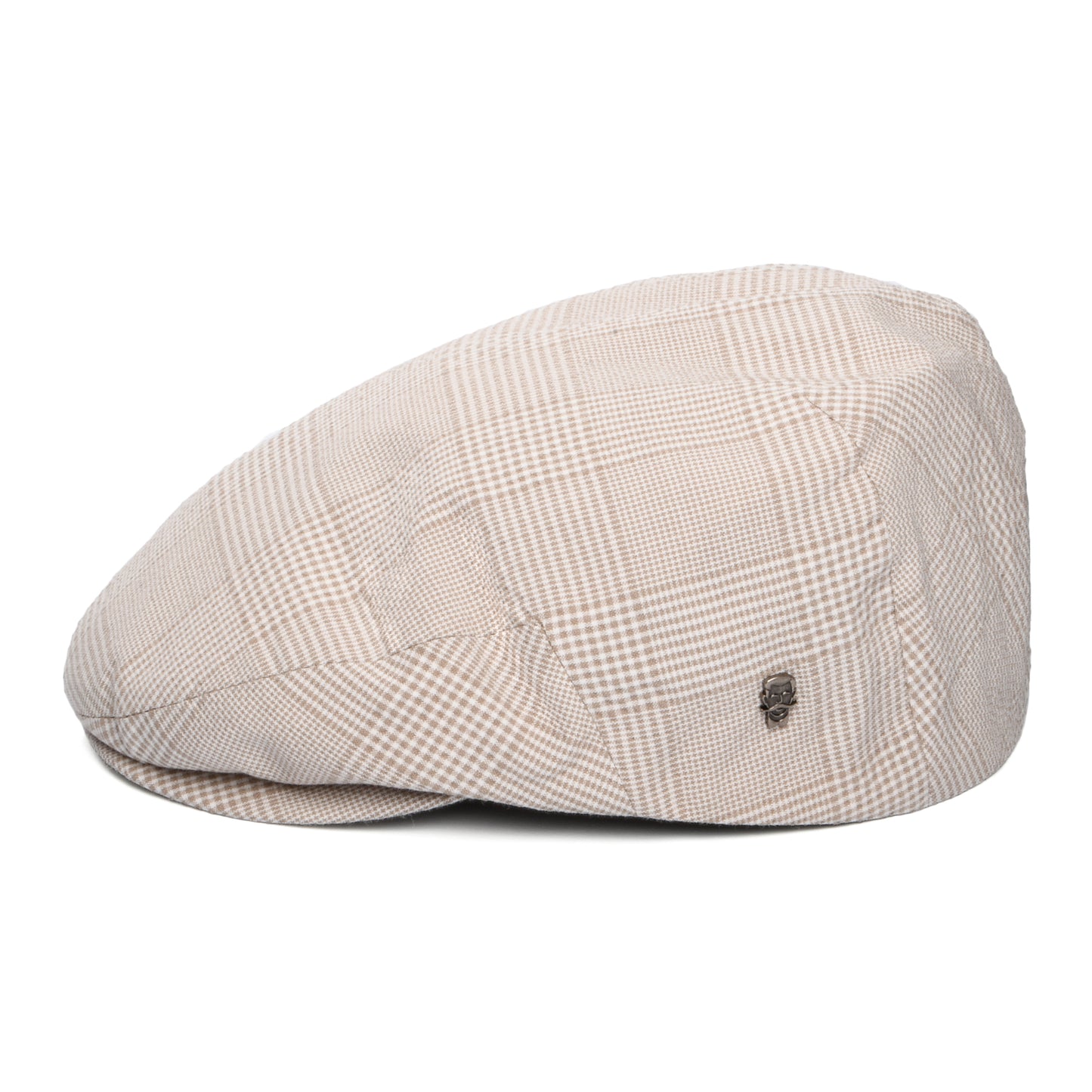 City Sport Check Lightweight Flat Cap - Tan