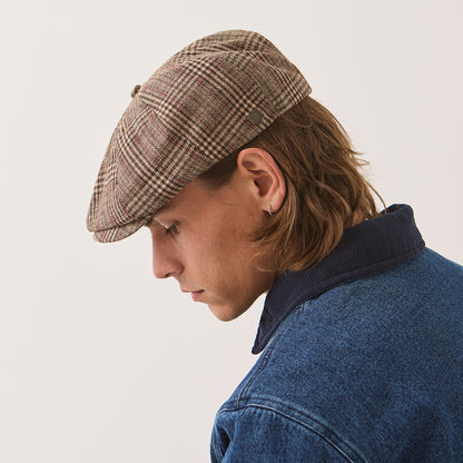 Brixton Hats Brood Plaid Newsboy Cap - Brown-Tan-Red