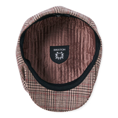 Brixton Hats Brood Plaid Newsboy Cap - Brown-Tan-Red