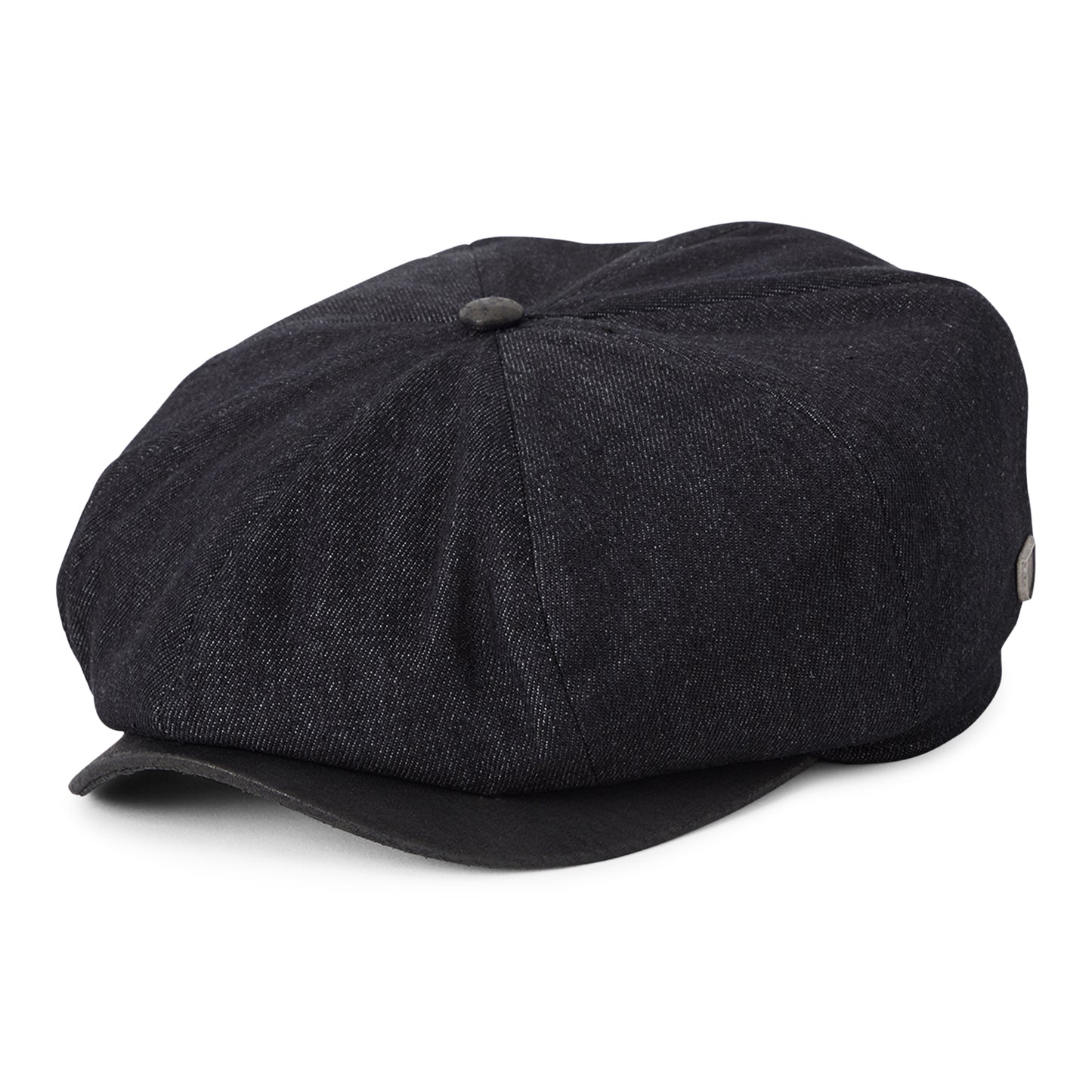 Brixton Hats Brood Flannel Baggy Newsboy Cap - Black Denim-Black