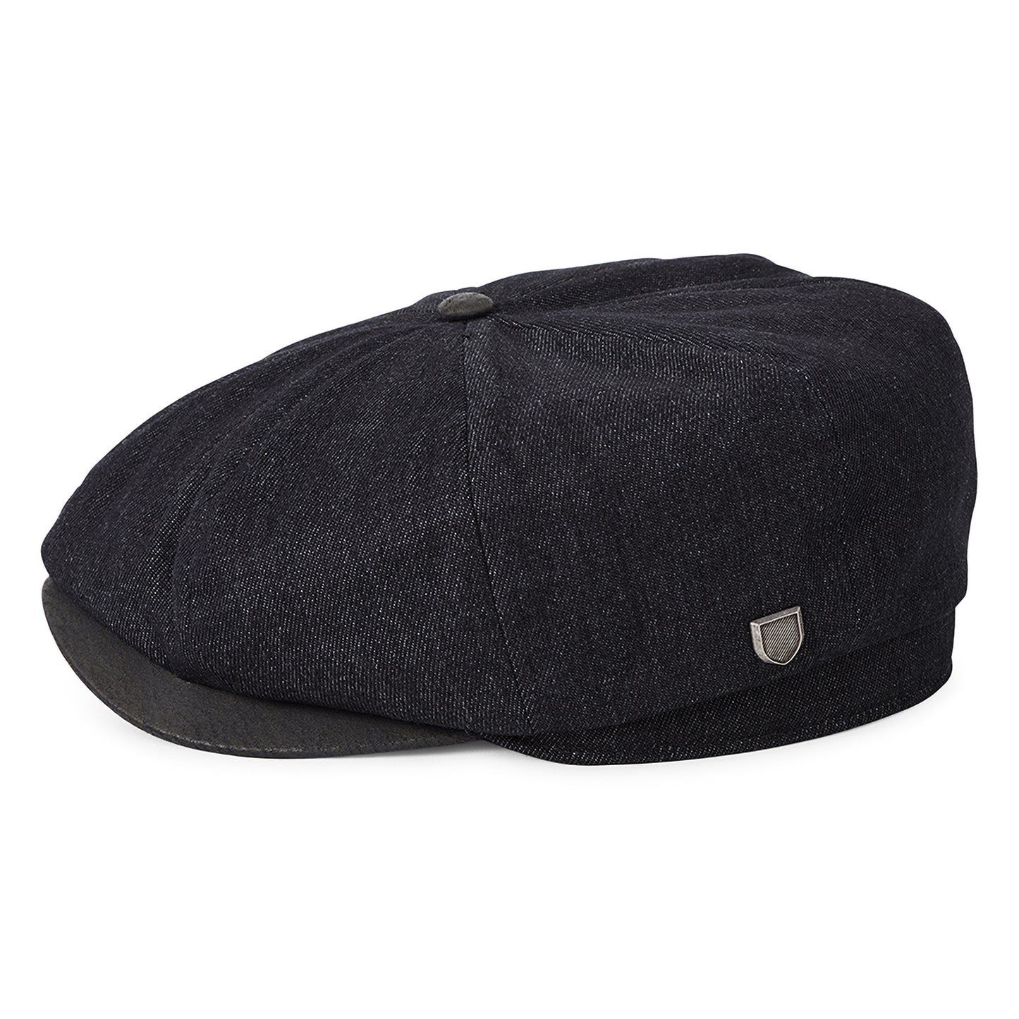 Brixton Hats Brood Flannel Baggy Newsboy Cap - Black Denim-Black