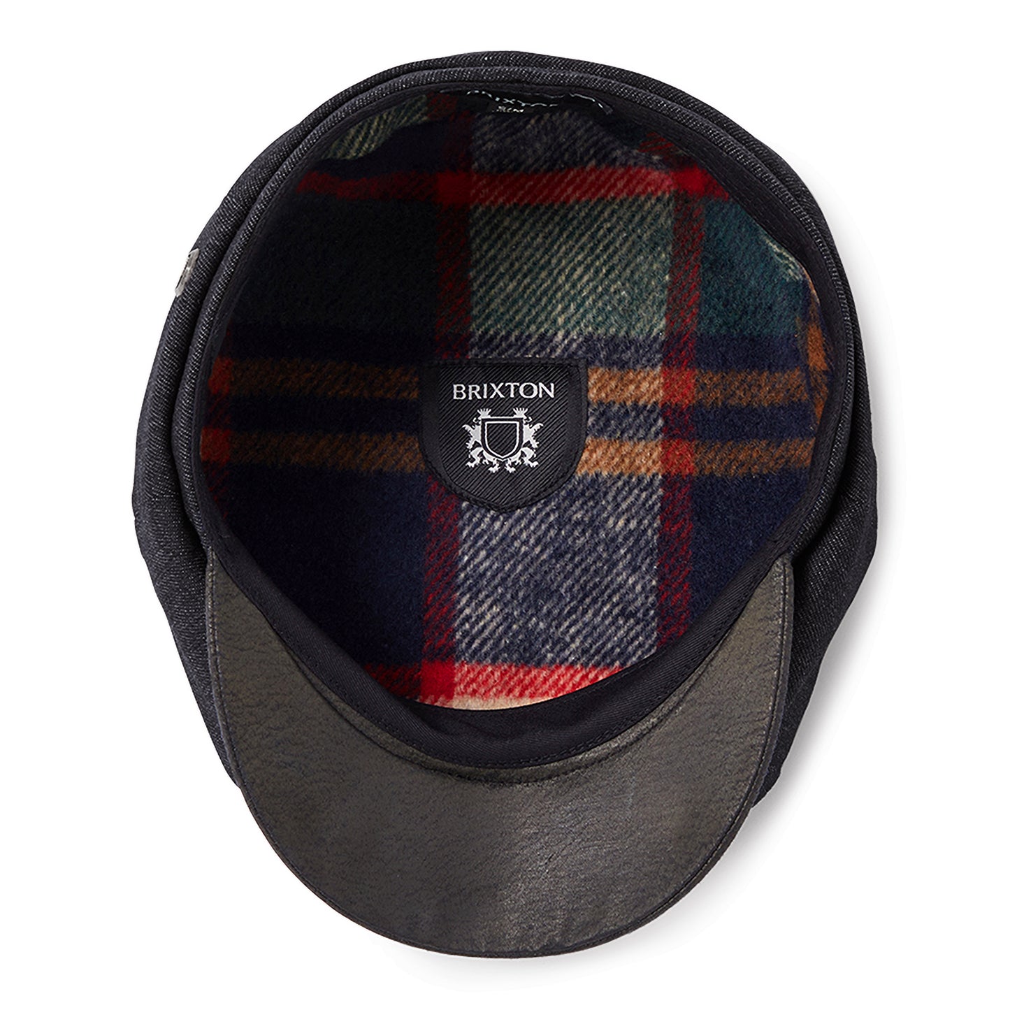 Brixton Hats Brood Flannel Baggy Newsboy Cap - Black Denim-Black