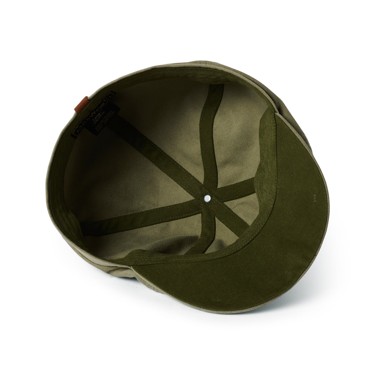 Failsworth Hats Hudson Cotton Canvas Newsboy Cap - Sage-Khaki