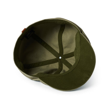 Failsworth Hats Hudson Cotton Canvas Newsboy Cap - Sage-Khaki
