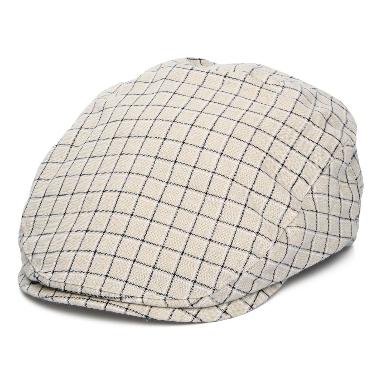 Bailey Hats Liam Cotton-Linen Flat Cap - Beige