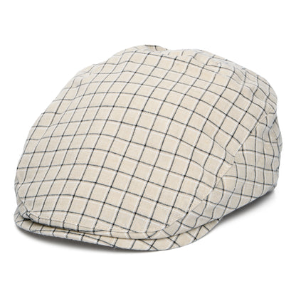 Bailey Hats Liam Cotton-Linen Flat Cap - Beige