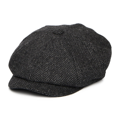Barbour Hats Fyne Tweed Newsboy Cap - Charcoal