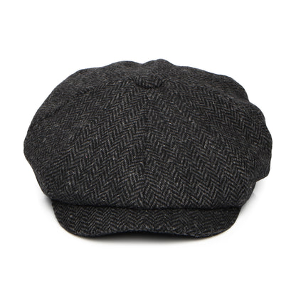 Barbour Hats Fyne Tweed Newsboy Cap - Charcoal