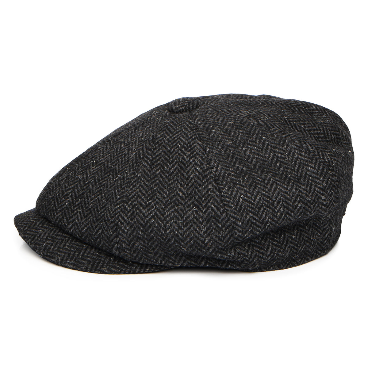 Barbour Hats Fyne Tweed Newsboy Cap - Charcoal