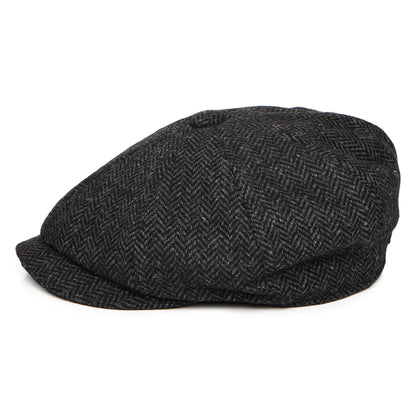 Barbour Hats Fyne Tweed Newsboy Cap - Charcoal