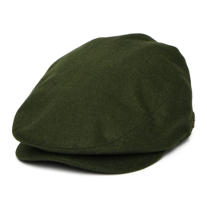 Barbour Hats Redshore Melton Wool Blend Flat Cap - Forest
