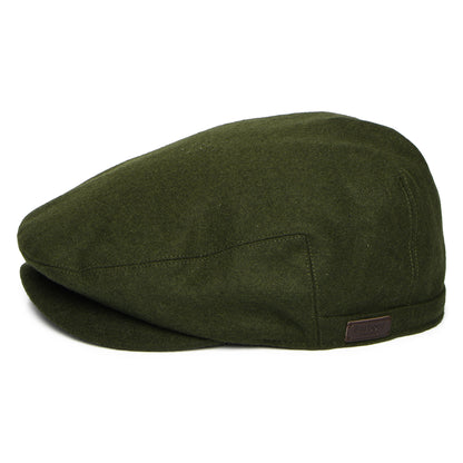 Barbour Hats Redshore Melton Wool Blend Flat Cap - Forest
