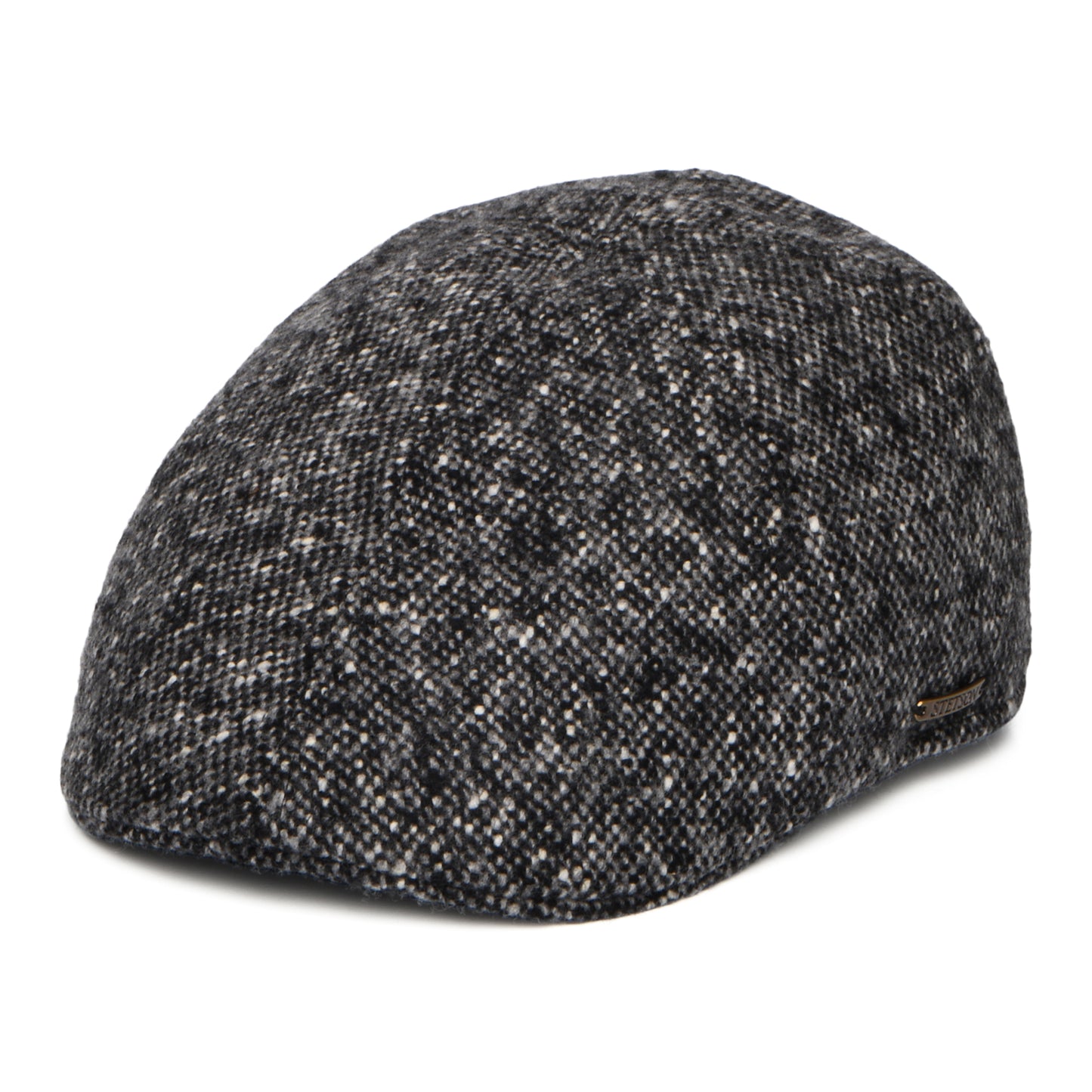 Stetson Hats Donegal Tweed Duckbill Flat Cap - Charcoal