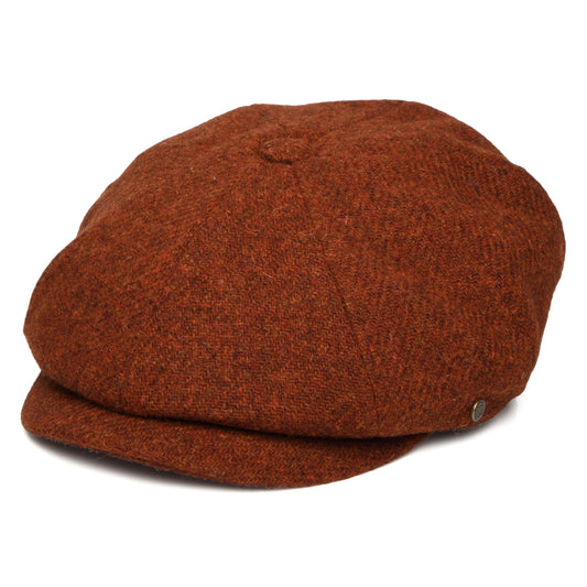Failsworth Hats HARRIS TWEED Carloway Newsboy Cap - Rust