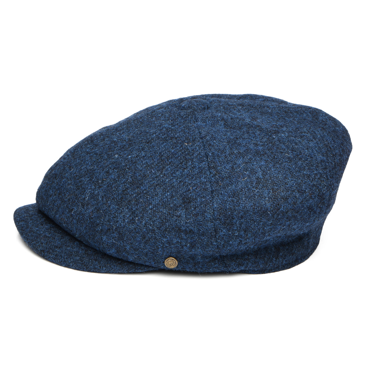 Failsworth Hats HARRIS TWEED Carloway Newsboy Cap - Deep Blue